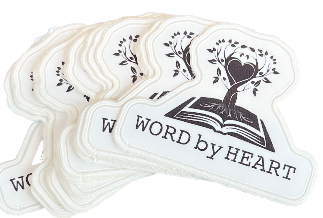 Word by Heart Shaped Stickers