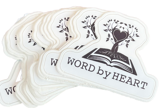 Word by Heart Shaped Stickers
